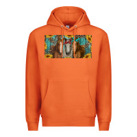 Carrot horses with leopard and sunflowers Premium Hoodie - RanaPortraitStore