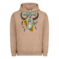 Pigment Burro wild soul boho bull skull Urban Hoodie - texasbilliewilder