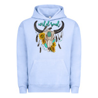 Pigment Grape Ice wild soul boho bull skull Urban Hoodie - texasbilliewilder