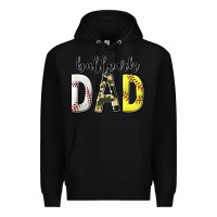 Black ballpark dad with softball and baseball Premium Hoodie - texasbilliewilder
