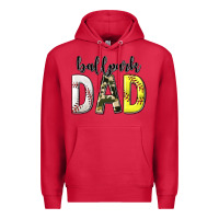 Cardinal ballpark dad with softball and baseball Premium Hoodie - texasbilliewilder