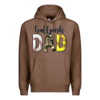 Chestnut ballpark dad with softball and baseball Premium Hoodie - texasbilliewilder
