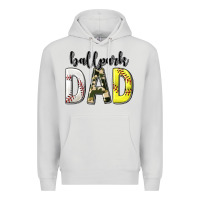 Dove Grey ballpark dad with softball and baseball Premium Hoodie - texasbilliewilder