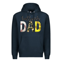 Navy ballpark dad with softball and baseball Premium Hoodie - texasbilliewilder