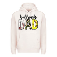 Pale Pink ballpark dad with softball and baseball Premium Hoodie - texasbilliewilder