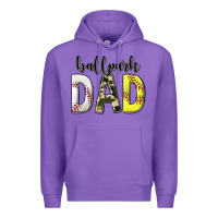 Purple ballpark dad with softball and baseball Premium Hoodie - texasbilliewilder