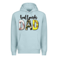 Blue Mist ballpark dad with softball and baseball Premium Hoodie - texasbilliewilder