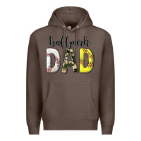 Coffee ballpark dad with softball and baseball Premium Hoodie - texasbilliewilder