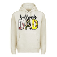Oatmeal Heather ballpark dad with softball and baseball Premium Hoodie - texasbilliewilder