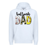 White ballpark dad with softball and baseball Premium Hoodie - texasbilliewilder