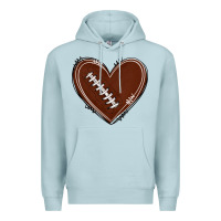 Blue Mist american football heart Premium Hoodie - texasbilliewilder