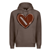 Coffee american football heart Premium Hoodie - texasbilliewilder