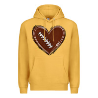 Mustard american football heart Premium Hoodie - texasbilliewilder