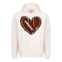 American Football Heart Premium Hoodie | Teevron