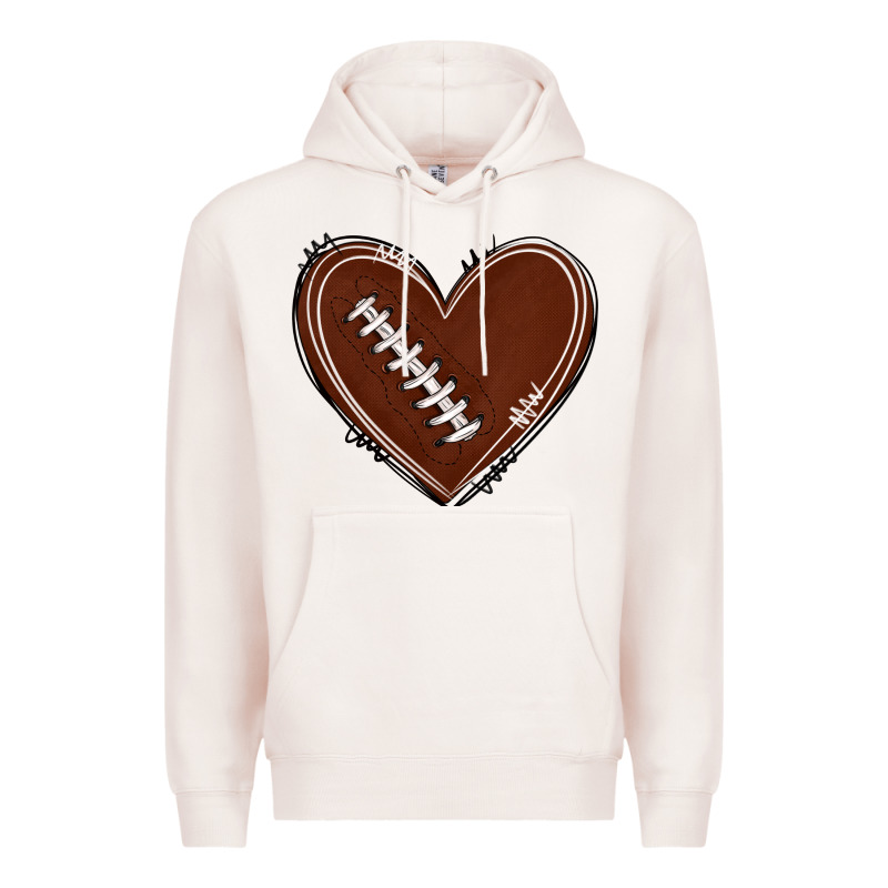 American Football Heart Premium Hoodie by texasbilliewilder | Teevron