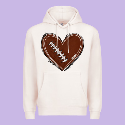 American Football Heart Premium Hoodie Designed By Texasbilliewilder