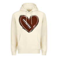 Sandshell american football heart Premium Hoodie - texasbilliewilder