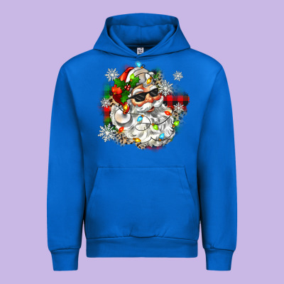 Santa With Sunglasses Christmas Urban Hoodie Designed By Zillion Design Studio