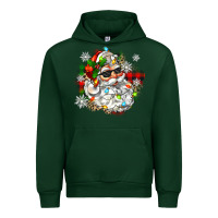 Forest Green santa with sunglasses christmas Urban Hoodie - Zillion Design Studio