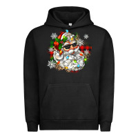 Pigment Black santa with sunglasses christmas Urban Hoodie - Zillion Design Studio