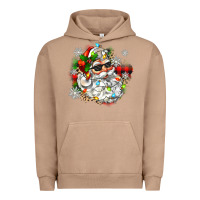 Pigment Burro santa with sunglasses christmas Urban Hoodie - Zillion Design Studio