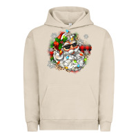 Pigment French Oak santa with sunglasses christmas Urban Hoodie - Zillion Design Studio