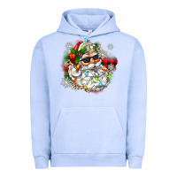 Pigment Grape Ice santa with sunglasses christmas Urban Hoodie - Zillion Design Studio