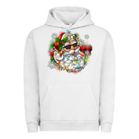 Pigment Lunar Rock santa with sunglasses christmas Urban Hoodie - Zillion Design Studio