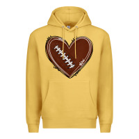 Antique Gold american football heart Premium Hoodie - texasbilliewilder