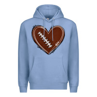 Colony Blue american football heart Premium Hoodie - texasbilliewilder