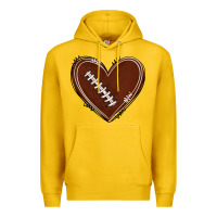 Lemon american football heart Premium Hoodie - texasbilliewilder