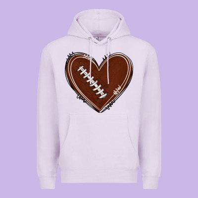 American Football Heart Premium Hoodie Designed By Texasbilliewilder