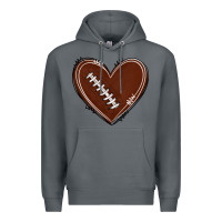 Rock american football heart Premium Hoodie - texasbilliewilder