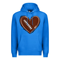 True Royal american football heart Premium Hoodie - texasbilliewilder