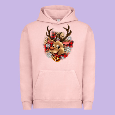 Reindeer Christmas Urban Hoodie Designed By Zillion Design Studio