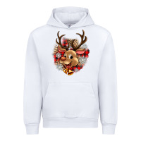 White reindeer christmas Urban Hoodie - Zillion Design Studio