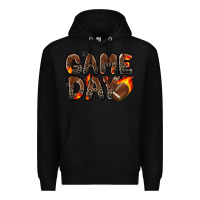 Black game day football leopard Premium Hoodie - Zillion Design Studio