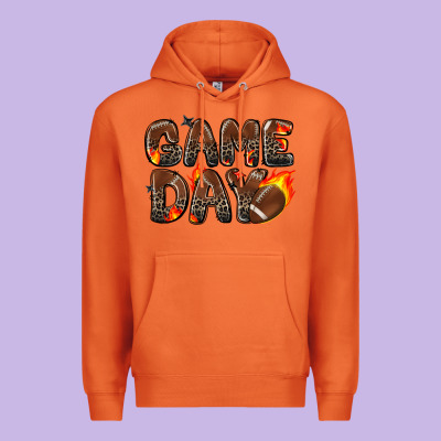 Game Day Football Leopard Premium Hoodie Designed By Zillion Design Studio