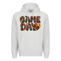 Dove Grey game day football leopard Premium Hoodie - Zillion Design Studio