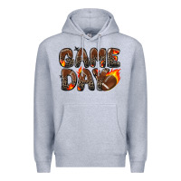 Heather Grey game day football leopard Premium Hoodie - Zillion Design Studio