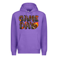 Purple game day football leopard Premium Hoodie - Zillion Design Studio