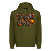 Army Green game day football leopard Premium Hoodie - Zillion Design Studio