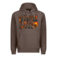 Coffee game day football leopard Premium Hoodie - Zillion Design Studio