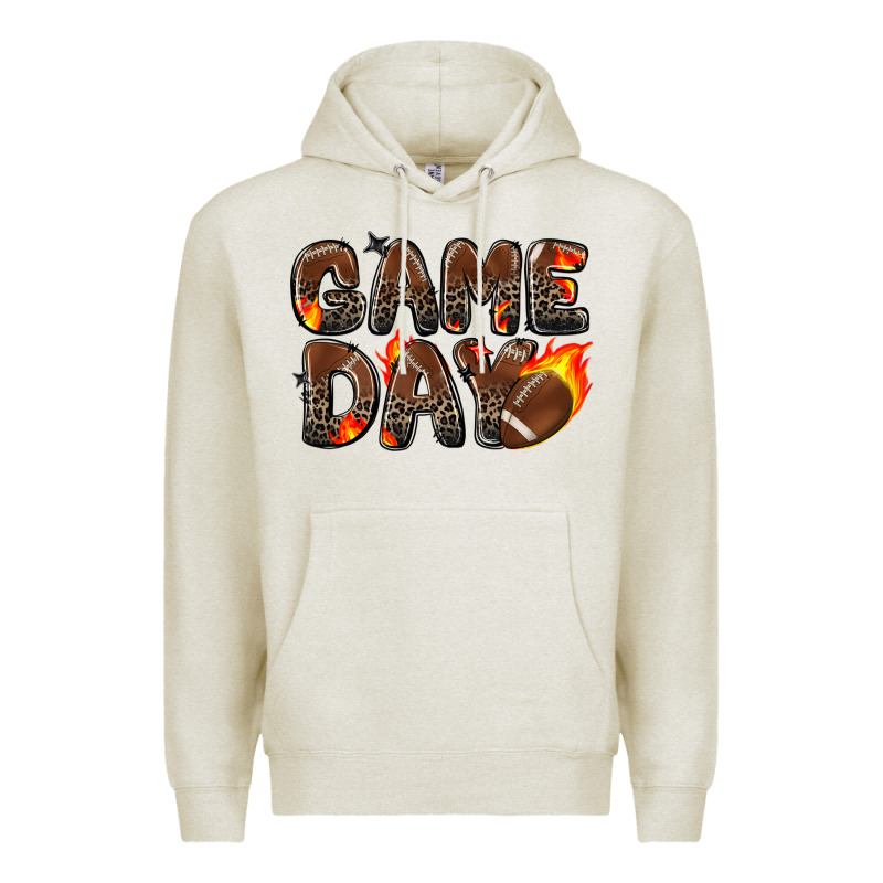 Game Day Football Leopard Premium Hoodie by Zillion Design Studio | Teevron