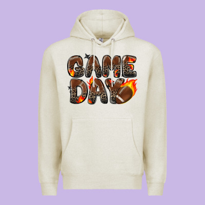 Game Day Football Leopard Premium Hoodie Designed By Zillion Design Studio