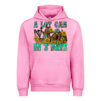 Fuchsia Pink a lot can happen in 3 days western Urban Hoodie - texasbilliewilder