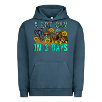 Pigment Midnight Navy a lot can happen in 3 days western Urban Hoodie - texasbilliewilder