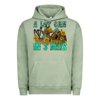 Pigment Oil Green a lot can happen in 3 days western Urban Hoodie - texasbilliewilder