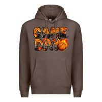 Coffee game day basketball leopard Premium Hoodie - Zillion Design Studio