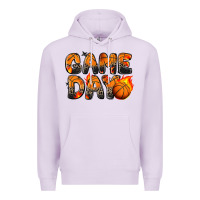 Lilac game day basketball leopard Premium Hoodie - Zillion Design Studio